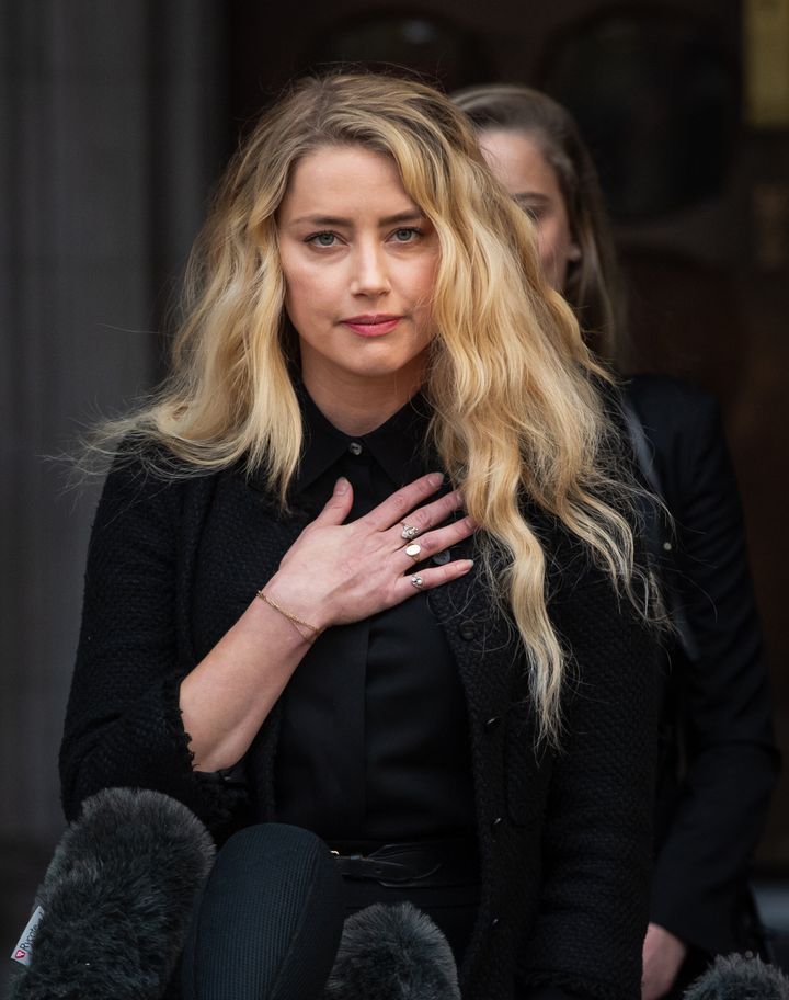 Amber Heard, seen last year in London,&nbsp;is said to be &ldquo;pleased - but by no means surprised&rdquo; by the Court of A