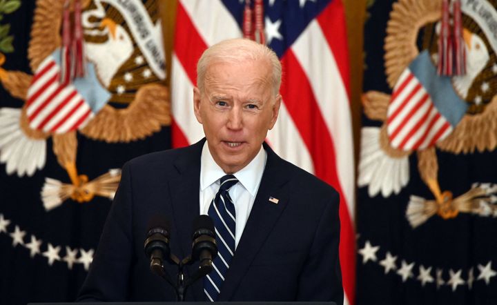 President Joe Biden held his first press conference Thursday at the White House.
