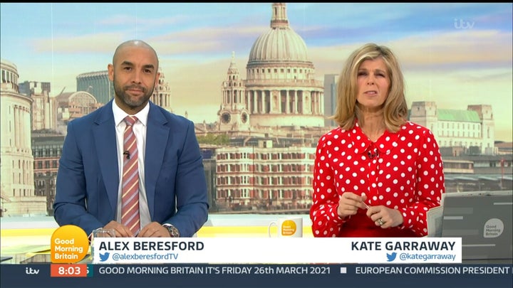 Alex Beresford and Kate Garraway