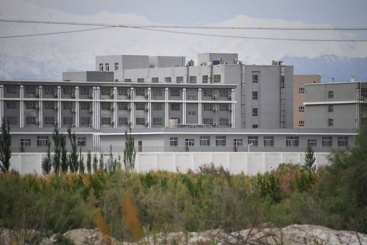 A photo of a facility believed to be a re-education camp where mostly Muslim ethnic minorities are detained, north of Akto in China's northwestern Xinjiang region.