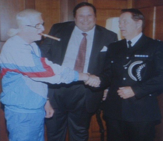 Councillor Dale Roach (middle) and Chief Superintendent Patrick Fairbank had fictional links to real life sex offender Jimmy Savile