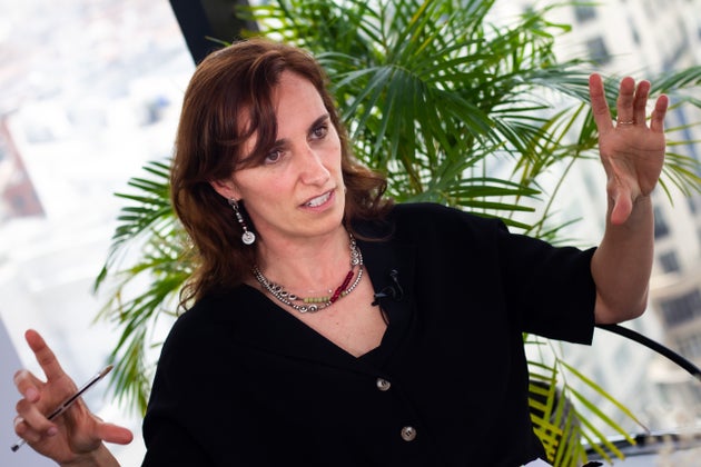 Mónica García durante la