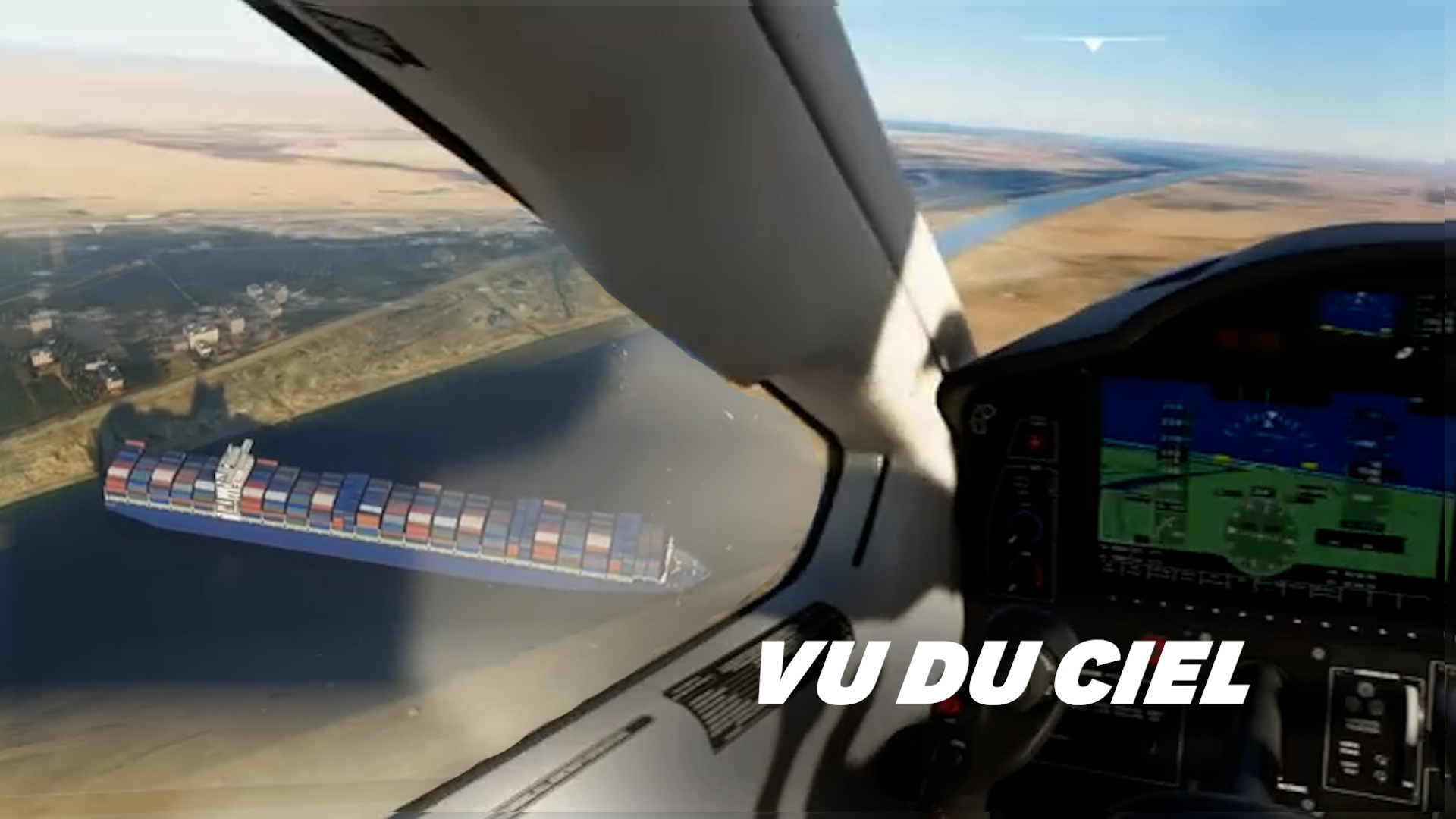 Même dans "Flight Simulator", on pouvait voir le cargo Ever Given