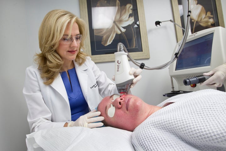 Fraxel laser treatments can be effective in decreasing the size of pores.