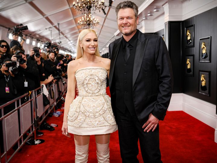 Gwen Stefani and Blake Shelton at the Grammy Awards in January 2020.