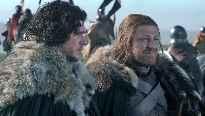 Jon Snow y Ned Stark en 'Juego de Tronos'.