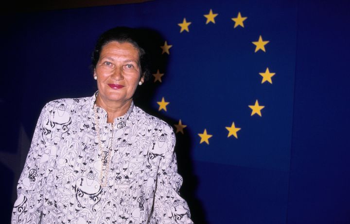 FRANCE - MAY 21: Simone Veil In Lyon On May 21st, 1989 In Lyon,France (Photo by Frederic REGLAIN/Gamma-Rapho via Getty Images)