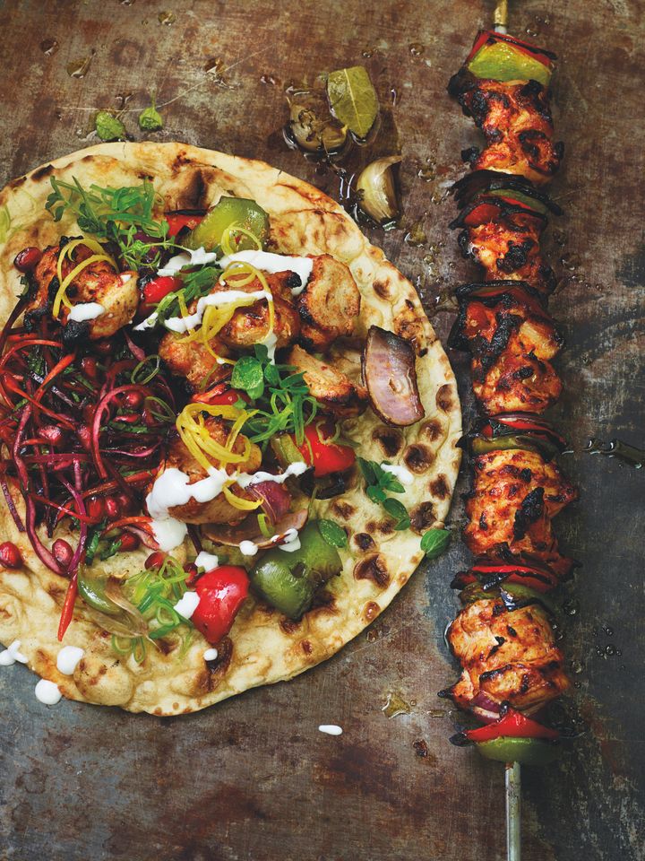 Buttermilk chicken shish kebab