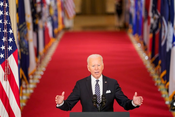 President Joe Biden, seen here giving a televised speech at the White House earlier this month, is set to unveil his infrastructure proposal in Pittsburgh.