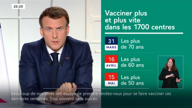 Au cours de son allocution, Emmanuel Macron a détaillé un nouveau calendrier de vaccination contre le