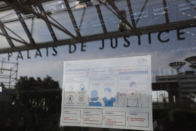 Le Palais de justice de Bobigny, près de Paris, le 20 avril 2020. (Photo by LUDOVIC MARIN/AFP via Getty Images)