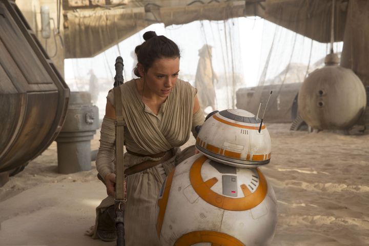 Daisy in character in The Force Awakens
