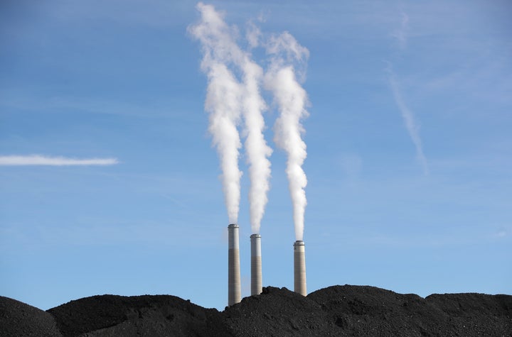 PacifiCorp's Hunter coal-fired power pant releases steam as it burns coal outside of Castle Dale, Utah, on Nov. 14, 2019.