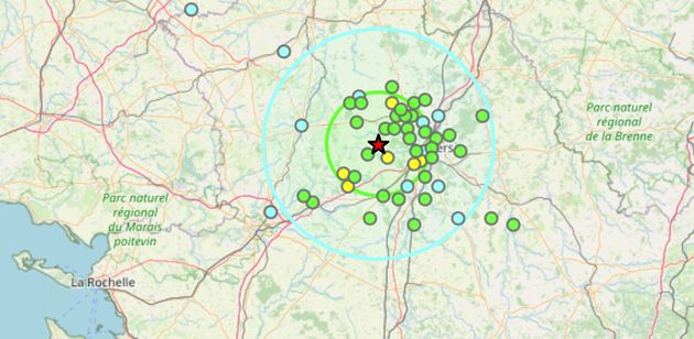 L'épicentre du tremblement de terre ressenti dans la nuit du 2 au 3 avril dans l'ouest de la France se trouvait à une vingtaine de kilomètres de Poitiers.