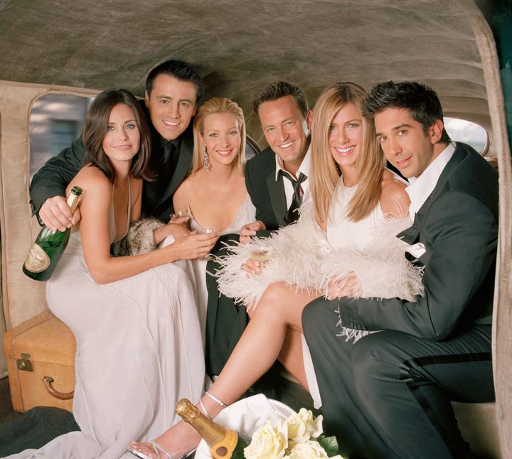 The cast of Friends pictured ahead of the show's last series in 2004