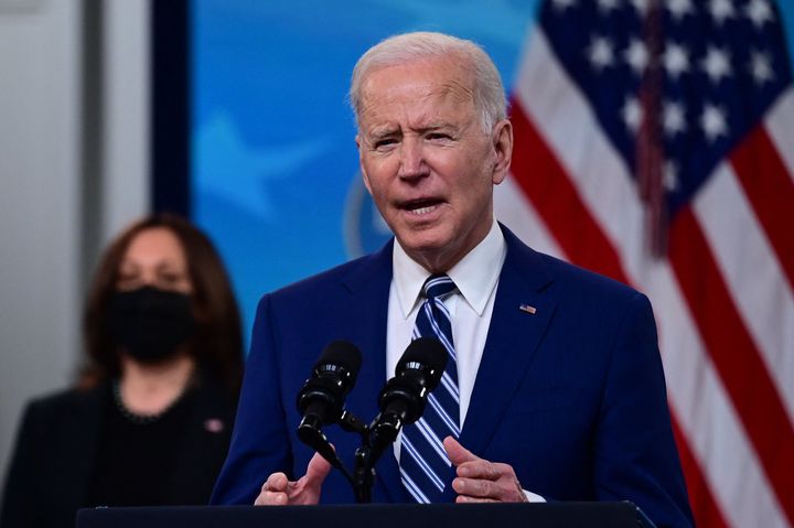 President Joe Biden said on March 25 he did not believe American troops would be in Afghanistan next year.
