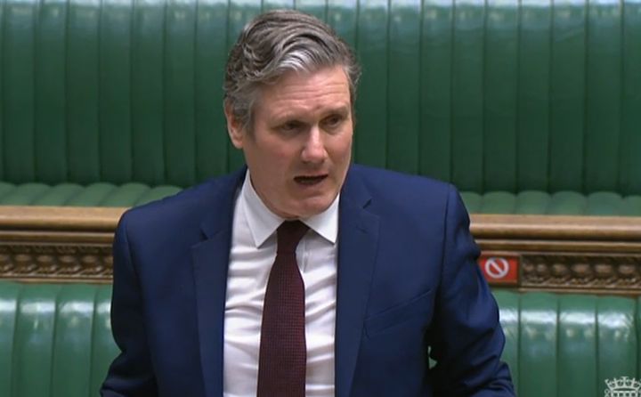 Labour leader Keir Starmer speaks during Prime Minister's Questions in the House of Commons, London.