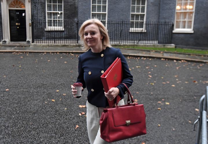 International trade secretary Liz Truss arrives in Downing Street