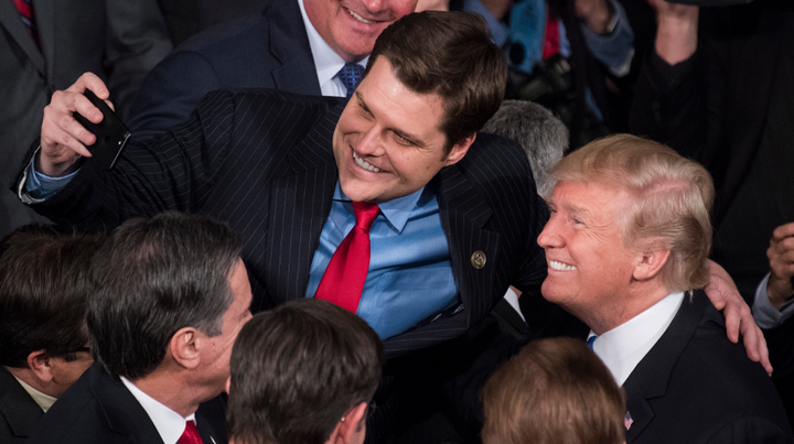 Donald Trump with Rep. Matt Gaetz (R-Fla.).