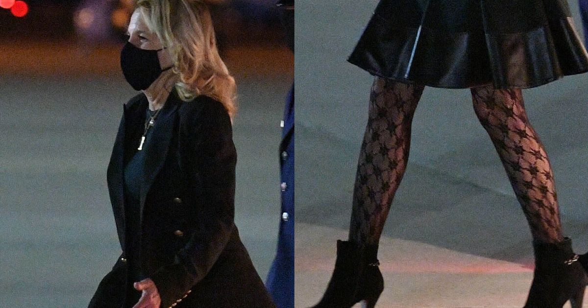 When US First Lady Jill Biden appeared wearing fishnet stockings, the opinions of “like a witch” vs. “cool” diverged on social media.