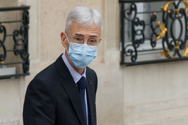 Didier Lallement, préfet de la police de Paris, à l'Elysée après une rencontre avec le président de la République, le 15 octobre 2020