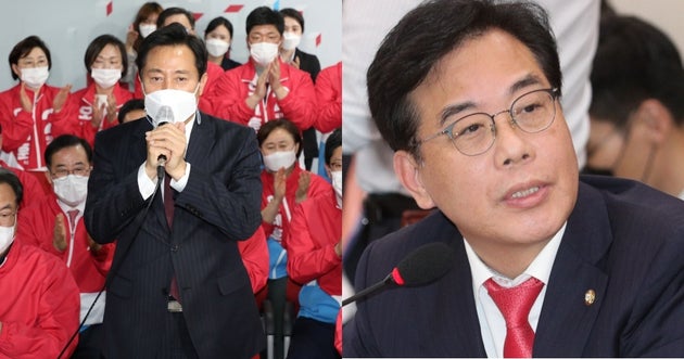 송언석 의원(김종인 비대위원장 비서실장)이 국민의힘 서울시장 보궐선거 개표 상황실에서 당직자들에게 발길질을 했다.