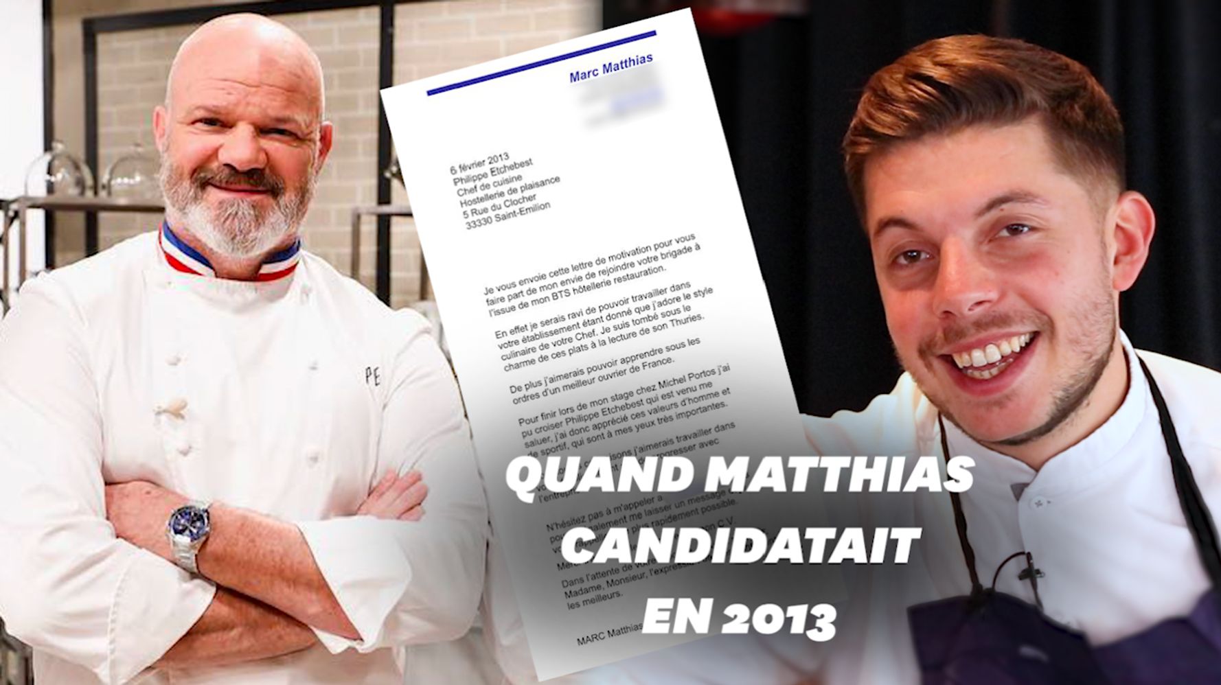 Top Chef La Lettre De Matthias Marc A Philippe Etchebest 8 Ans Avant L Emission Le Huffpost