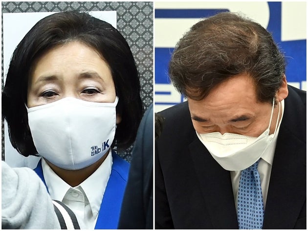 박영선 더불어민주당 서울시장 후보, 이낙연 더불어민주당 상임선대위원장