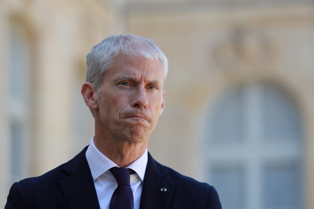 Le ministre délégué chargé du Commerce extérieur et de l’Attractivité, Frank Riester, le 6 mai 2020, à l'Elysee. (Ludovic MARIN / POOL / AFP)