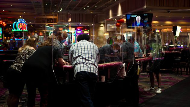 Une table de craps au Flamingo, le 6 avril 2021.