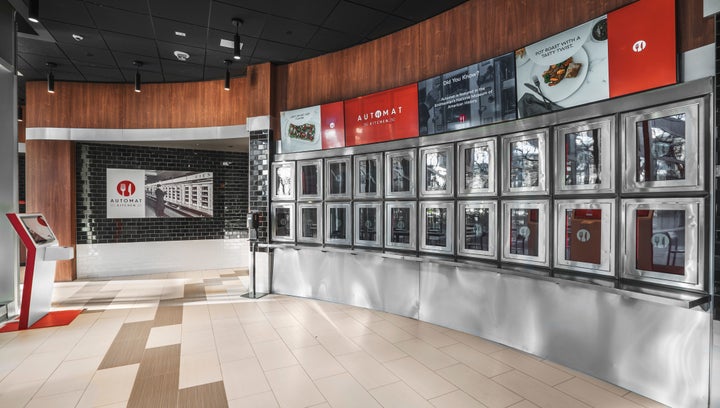 Some restaurants, like Automat Kitchen, allow customers to pick up their meals from secure lockers. 