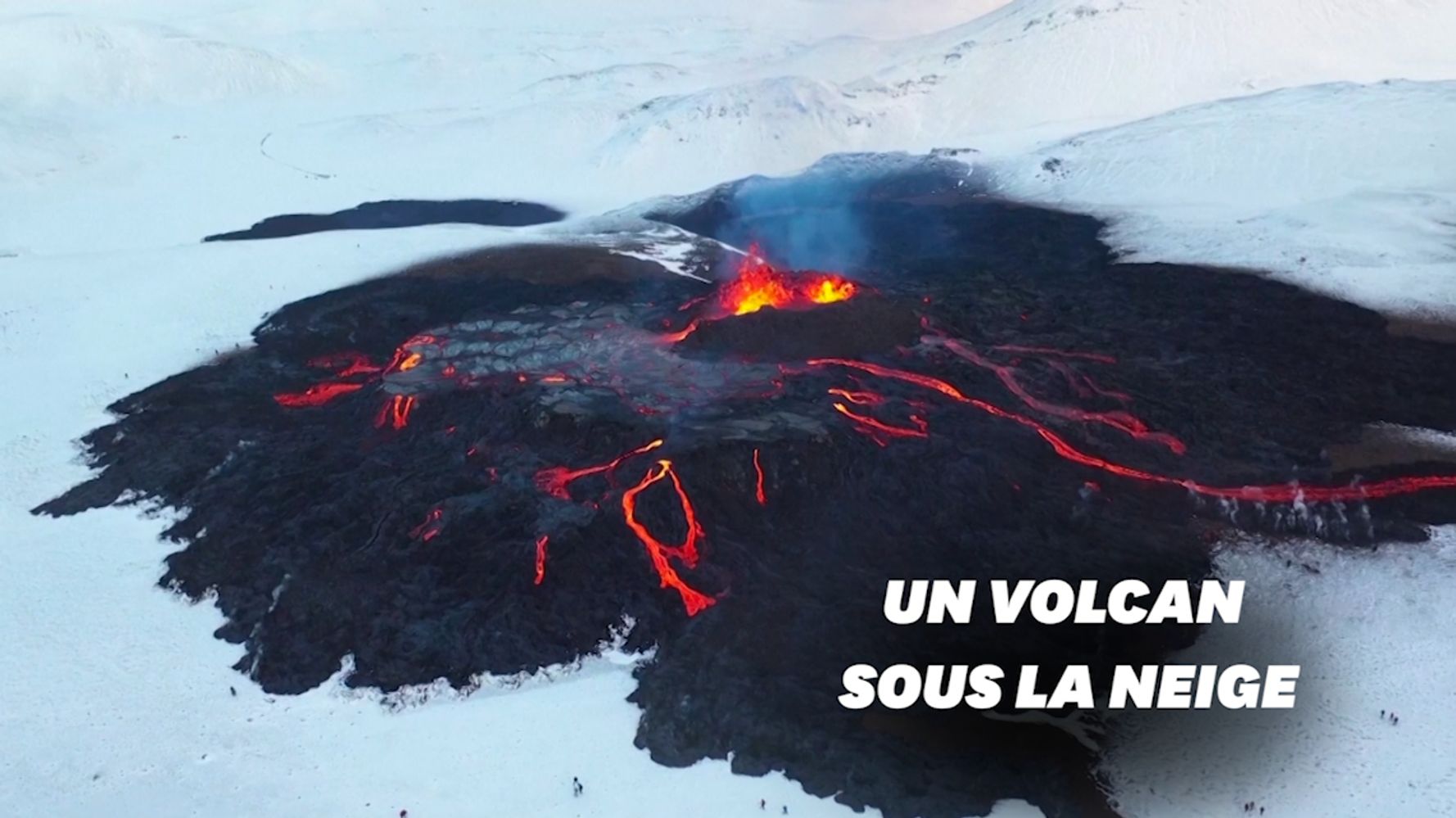 En Islande Les Images Du Volcan Fagradalsfjall Sous La Neige Le Huffpost