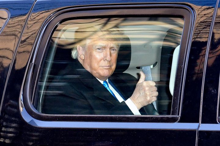 Former President Donald Trump, seen here on March 9, reportedly criticized Sen. Mitch McConnell and fellow Republicans in a speech Saturday night. 