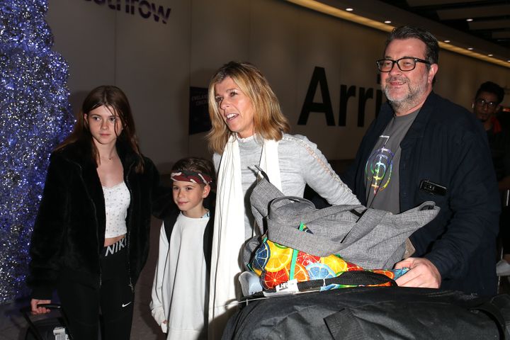 Kate Garraway with her husband Derek Draper, and children Darcey and William.