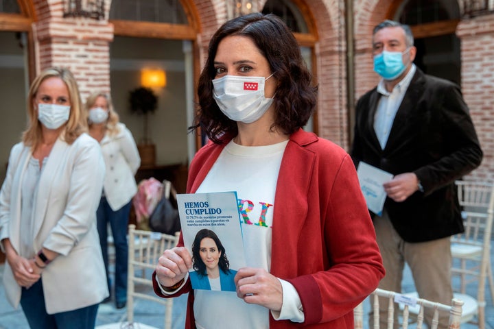 Díaz Ayuso en un acto de campaña