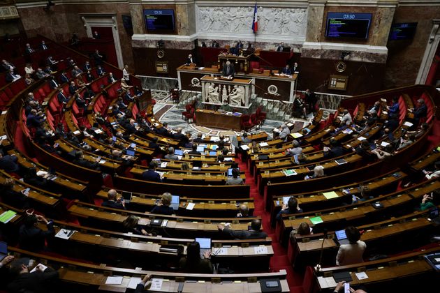 Vue générale de l'Assemblée nationale le 1er avril 2021