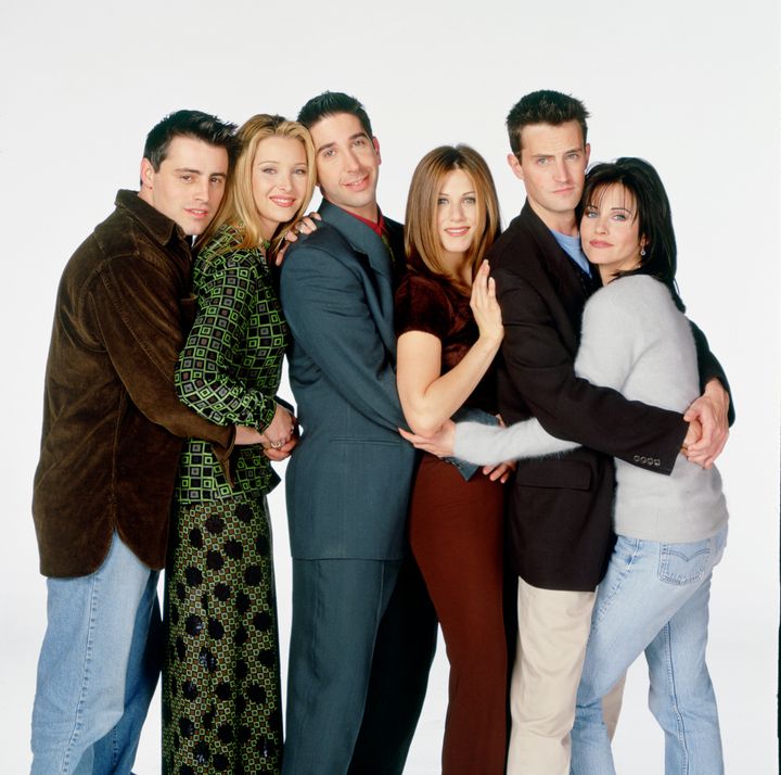 The cast of Friends pictured during the show's original run