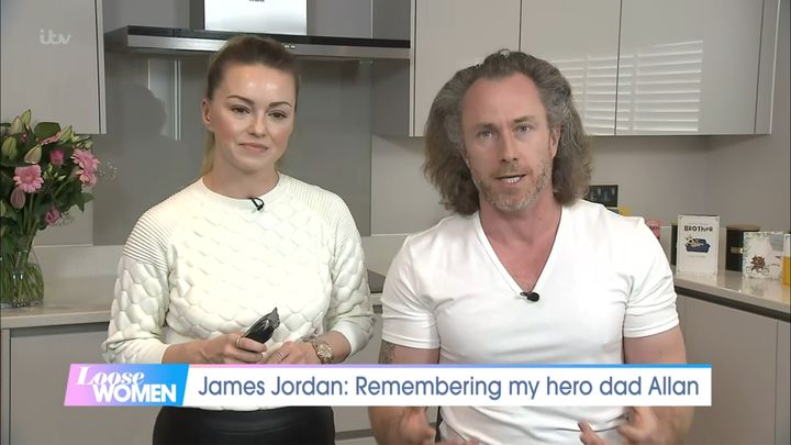 James Jordan showed off his longer hairstyle on Loose Women