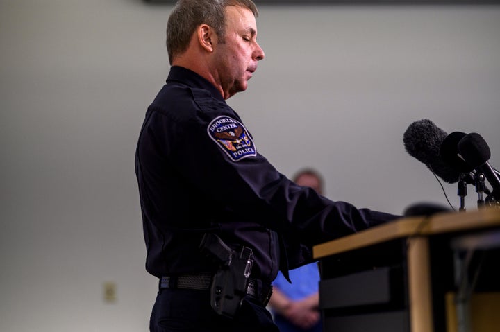 Now-former Brooklyn Center Police Chief Tim Gannon, seen at a press conference on Monday, said he believes the officer who fatally shot Daunte Wright meant to fire a Taser at him.