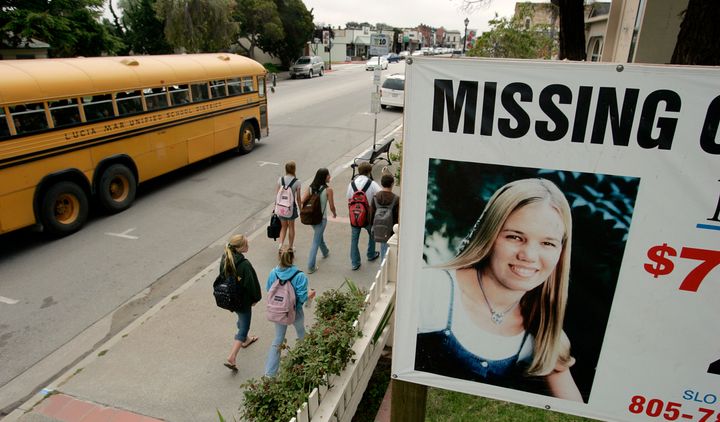 A missing poster for freshman college student Kristin Smart is seen. Smart was declared legally dead in 2002, despite the fact that her body has never been recovered. 