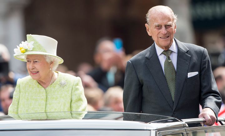 Prince Philip pictured with Queen Elizabeth II during her 90th birthday celebrations