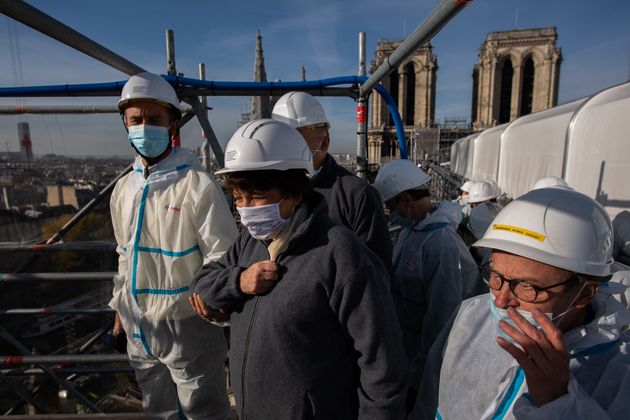 Roselyne Bachelot, ici lors d'une visite du chantier de reconstruction de Notre-Dame à Paris, le 24 novembre 2020.