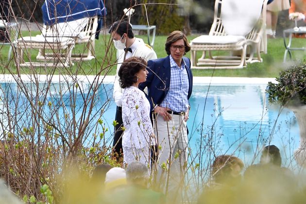 Lady Gaga και Άνταμ Ντράιβερ στα γυρίσματα της ταινίας. Λίμνη Κόμο, Ιταλία, 17 Μαρτίου 2021