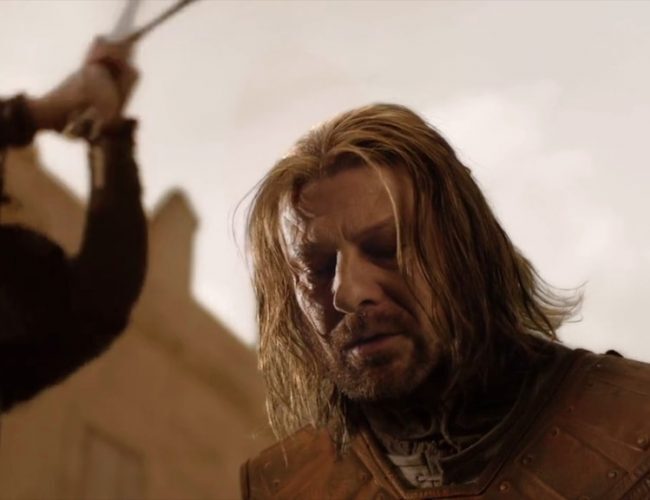 La muerte de Ned Stark, el primer gran shock de los espectadores.
