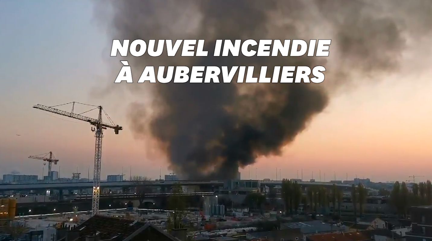 Incendie à Aubervilliers: des colonnes de fumée noire visible depuis l'A86