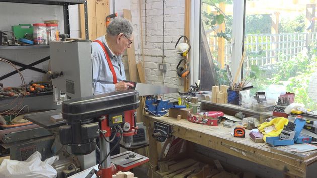 Tom Karen in his workshop