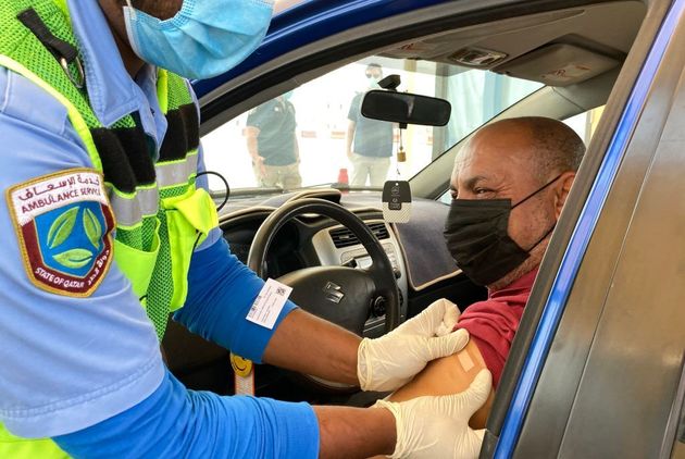 Mondial-2022: le Qatar veut vacciner contre le Covid-19 tous les visiteurs (photo du 31 mars 2021 à al-Wakrah, au nord de Doha)