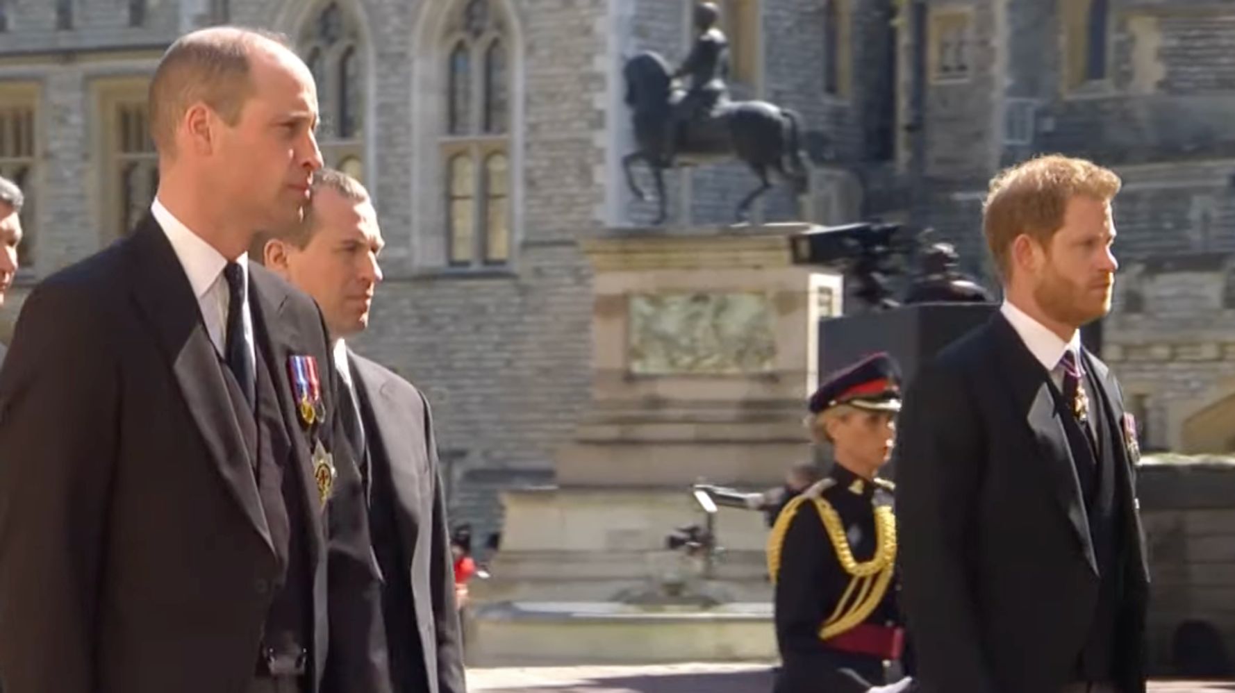 Prince William And Prince Harry Publicly Reunite For First Time In A Year At Philip’s Funeral