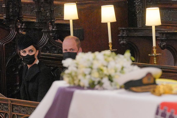 Prince William and Kate Middleton at St. George's Chapel during the service.