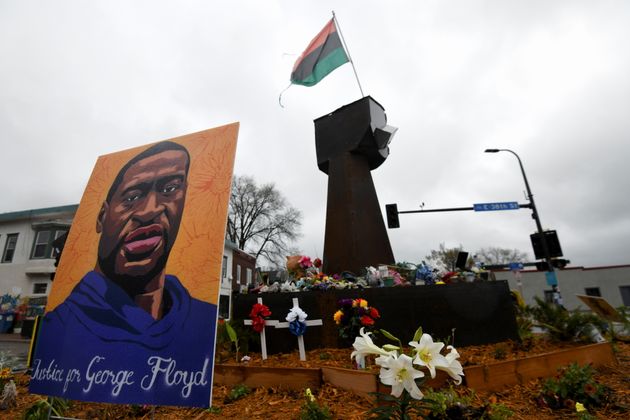 Une installation au George Floyd Square de Minneapolis le 9 avril 2021